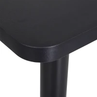 HOMCOM Table à Manger Style Contemporain 4 Personnes dim. 120L x 60l x 76H cm en Bois et pieds en Acier Inoxydable Noir(m-7)