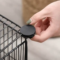 PawHut Pet Playpen DIY Small Animal Cage Metal Fence with Door, 22 Pieces, for Bunny Chinchilla Hedgehog Guinea Pig(m-8)