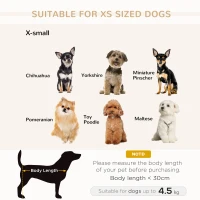 PawHut Dog Sofa Bed for Miniature Dogs, Pet Couch Kitten Lounge with Removable Soft Cushion, Thick Sponge, Wooden Frame, Storage Pocket(m-4)