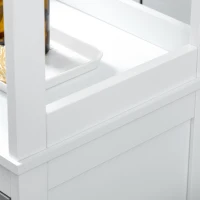 kleankin Tall Bathroom Cabinet Free Standing Slimline Cupboard Tallboy Unit Storage Organiser for Bathroom, Living Room, Kitchen(m-8)