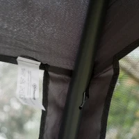 Outsunny Dondolo Letto da Giardino con Zanzariera Grigio, Dondolo Ribaltabile 3 Posti per Esterno e Balcone 240x140x197cm(m-8)