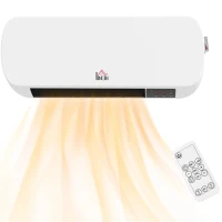 HOMCOM 2000W Wall Mounted Ceramic Space Heater, 10-49°C Temperature, White(m-11)