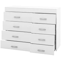 HOMCOM Mobile con Cassetti Cassettiera in Legno per Camera, Cucina, Bagno 90×35×73cm Bianca(m-10)