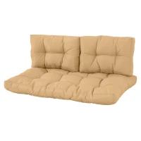 Outsunny Cuscineria per Pallet Set 3 Cuscini per Seduta e Schienale di Divani Panca con Bancali, Poliestere Beige(m-10)