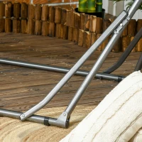 Outsunny Supporto con Amaca Autoportante Pieghevole in Cotone e Acciaio, 270x100x94cm(m-9)