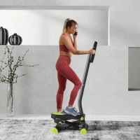 HOMCOM Twister Stepper, Step Machine with Adjustable Resistance, LCD Screen - Grey(m-2)