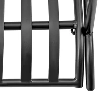 Outsunny Banc Suspendu 2 Places balancelle de Jardin en métal dim. 137L x 58l x 52H cm Noir(m-8)
