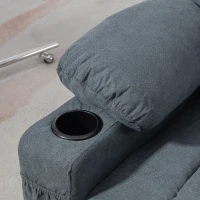 HOMCOM Oversized Riser and Recliner Chairs for the Elderly, Fabric Upholstered Lift Chair for Living Room with Remote Control, Side Pockets, Cup Holder, Grey(m-8)