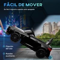 AIYAPLAY Coche de Batería para Niños 12V BMW M4 con Mando a Distancia Faros Bocina Música Velocidad 3-5 km/h Negro(m-5)
