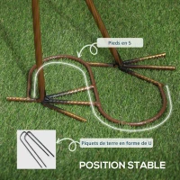 Outsunny Statue jardin exterieur, sculpture de héron en métal, décoration de jardin exterieur 63 cm, multicolore(m-6)