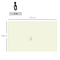 Outsunny Replacement Gazebo Curtains 4-Panel Sidewalls with Zipper for 3 x 3 (M) Yard Gazebos Canopy Tent, Beige(m-3)