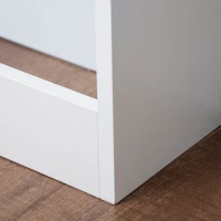 HOMCOM Cubierta de Radiador Blanco 90x18x84 cm Cubre Radiador de MDF Diseño Moderno Estante para Radiador Vertical para Salón(m-8)