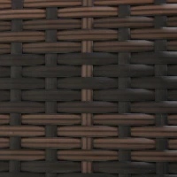 Outsunny PE Rattan Sun Lounger with Cushion, Outdoor Garden Sunbed Furniture with 5-Level Recliner Backrest, and Armrest, Set of 2, Brown(m-9)