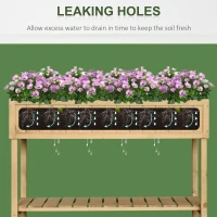 Outsunny Wooden Herb Planter Raised Bed Container Garden Plant Stand Bed 8 Boxes 120L x 60W x 81Hcm(m-7)