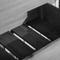 Outsunny Four-Tier Basket Wooden Plant Stand - Grey(m-9)