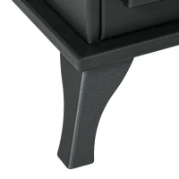 HOMCOM Camino Bioetanolo Stile Classico in Acciaio, Bruciatore da 1.2L per 3 Ore di Durata, 45x28x54cm, Nero(m-9)