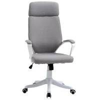 Vinsetto Silla de Oficina Giratoria Silla de Escritorio Giratoria Altura Ajustable con Reposabrazos 63x65x112-120 cm Gris(m-11)