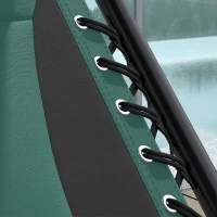 Outsunny Zero Gravity Lounger Chair Set of 2, Folding Reclining Patio Chair with Shade Cover, Padded Seat, Cup Holder, Soft Cushion and Headrest for Poolside, Camping, Green(m-9)