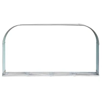 HOMCOM Stockage de bûches abri à bûches extérieur 212L x 40l x 111H cm surface sol 0,85 m² toit voûté acier galvanisé gris(m-4)