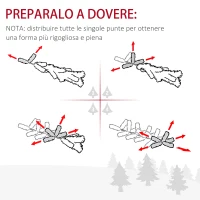 HOMCOM Albero di Natale Artificiale e Ignifugo per Interni con 2056 Rami e Base in Metallo, Ø124x228 cm, Verde(m-5)