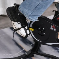 HOMCOM Indoor Stationary Exercise Bike 6kg Flywheel Fitness Cardio Workout Bke Trainer for Home Gym w/ Adjustable Resistance LCD Monitor Pad and Bottle Holder Black(m-9)