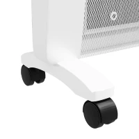 HOMCOM Mica Electric Space Heater, Portable Heater for Home with 2 Heat Settings, Living Room, Study, Garage, Adjustable Temperature 18-30°C, 1000W/2000W, White(m-9)