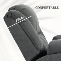 HOMCOM Fauteuil releveur électrique massage et chauffage avec repose-pied, dossier inclinable, télécommande et poche latérale(m-7)