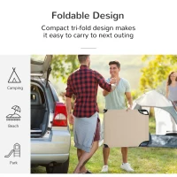 Outsunny Outdoor Folding Sun Lounger with Face Hole, 4 Level Adjustable Backrest Reclining Garden Lounger, Garden Recliner Sunbed with 600 D Oxford Cloth Seat and Pillow for Beach, Beige(m-8)