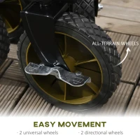 Outsunny Bolderkar, Opvouwbaar, 5 Zijzakken, Verstelbare Handgreep, Tot 120 kg Belastbaar, Staal, 108 x 55 x 93 cm, Groen(m-7)