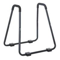 Homcom Barres Parallèles de Musculation en Métal Noir 280 x 92 x 58 cm(m-7)