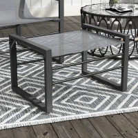 Outsunny Ensemble fauteuil relax de jardin avec repose-pieds, chaise longue, structure métal et tissu mesh aéré - gris(m-7)