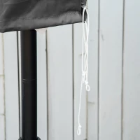 Outsunny Parasol Cover, Patio Cantilever Cover, Banana Umbrella Protector with Rod, Zipper for Outdoor Garden, Patio, Dark Grey(m-8)