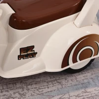 HOMCOM Moto per Bambini 12-36 mesi, Triciclo Senza Pedali con Luci e Suoni Realistici, Beige e Marrone, 66x33x 47.7cm(m-8)