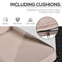 Outsunny 3 Pieces Rattan Garden Rocking Chair Set, Outdoor Rocking Bistro Set w/ 2 Cushioned Armchair and Glass Top Two-tier Coffee Table, Black(m-4)