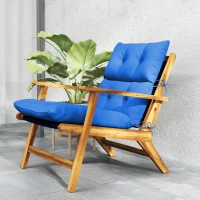 Outsunny 115 x 56cm Rocking Chair Padded Seat Cushion - Blue(m-9)