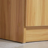 HOMCOM Meuble de rangement à chaussures pour entrée avec 4 compartiments ouverts et placard double porte - étagère réglable(m-9)