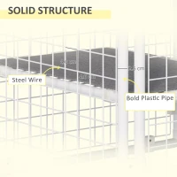 PawHut DIY Rabbit Hutch, 9PCs Guinea Pig Hutch, Large Bunny Cage with Door, Ladder, Divider for Small Animals(m-7)