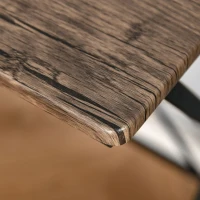 HOMCOM Computer Desk with Shelves, Wood Grain Writing Desk with 2-Tier Storage Shelves Home Office Desk Study Table Work Desk Corner Desk, Brown(m-8)