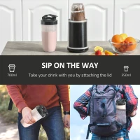 HOMCOM 1000W One-Speed Blender, with Accessories(m-7)