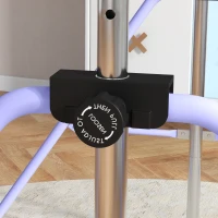 HOMCOM Adjustable Height, Foldable Kids Gymnastics Bar w/ Non-slip Rubber Floor Rings, for 3+ Years, Purple(m-8)