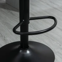 HOMCOM Lot de 4 tabourets de bar style vintage réglable pivotant avec repose-pied revêtement synthétique marron(m-9)