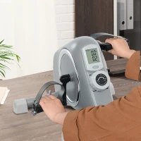 SPORTNOW Mini Exercise Bike, Sit Down Pedal Exerciser with 8-Level Quiet Magnetic Resistance and LCD Display, Portable Under Desk Bike for Arm and Leg Home Gym Office Workout, Grey(m-10)