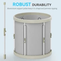 SPORTNOW 210L Outdoor Ice Bath Tub, with Lid, Cover, Carry Bag, Black(m-4)