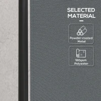 Outsunny 4 Panel Folding Garden Divider, 1.7m Privacy Screen with Wide Feet, Portable Freestanding Privacy Panel for Deck, Pool, Hot Tub, Dark Grey(m-8)