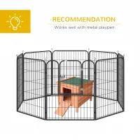 PawHut Wooden Rabbit Hutch Outdoor, Guinea Pig Hutch, Rabbit Hideaway, Cat House, Bunny Cage Small Animal House with Openable Roof, 51 x 42 x 43 cm, Natural(m-7)