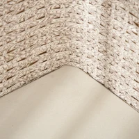 PawHut Cuccia per Cani e Gatti Rialzata in Rattan con Cuscino Lavabile Bianco, Lettino per Animali da Interno, 70.5x40x37.5cm, Beige(m-8)