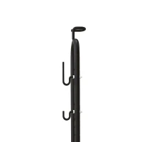 SPORTNOW Aparcamiento para Bicicletas Vertical y Horizontal con Ganchos Ajustables para Bicicletas de 24-29 Pulgadas y 700 C Negro(m-9)