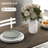 HOMCOM 3-Piece Dining Table and Chairs Set, Oval Kitchen Table with 2 Chairs, with Wire Storage Shelf and Steel Frame, Natural(m-7)