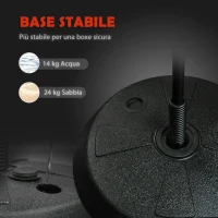 HOMCOM Punching Ball da Terra per Bambini da 5-10 Anni con Guantoni e Altezza Regolabile, Rosso(m-7)