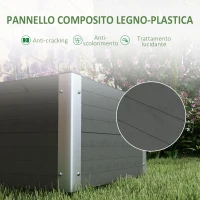 Outsunny Letto per Orto Rialzato con Fondo Aperto e Profili in Alluminio 60x60x30cm, Grigio Scuro(m-5)